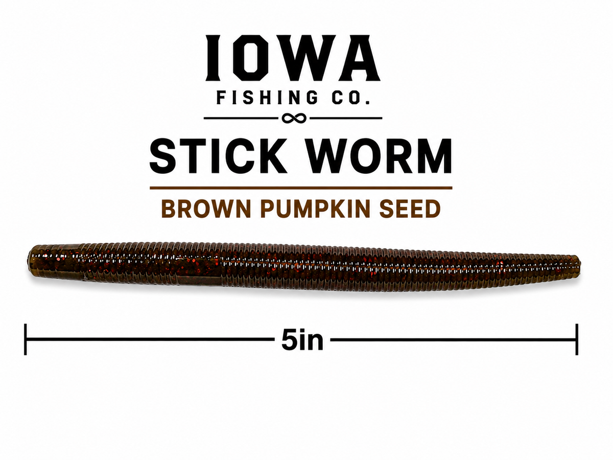Stick Worm 5" Brown Pumpkin Seed