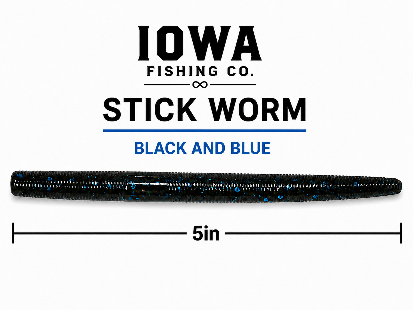 Stick Worm 5" Black & Blue