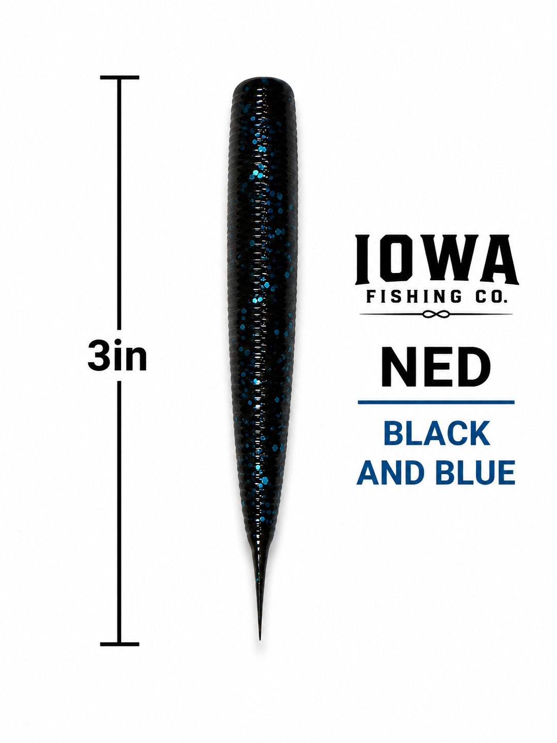 Ned 3” Black & Blue