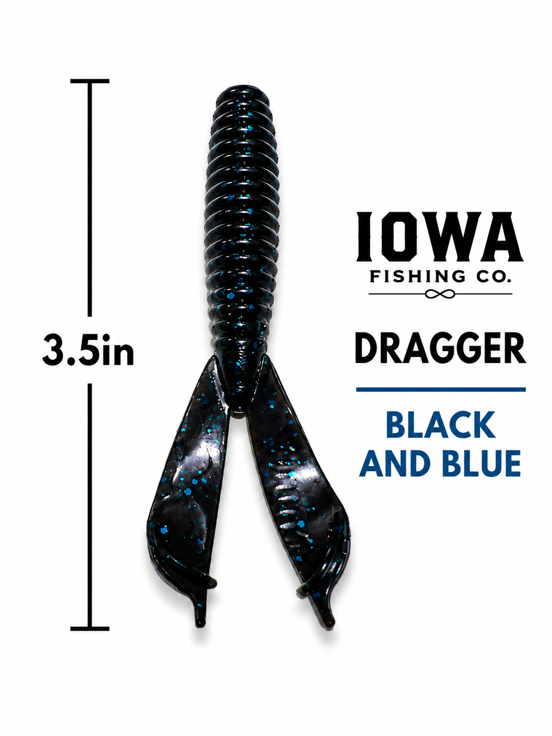 Dragger 3.5” Black & Blue